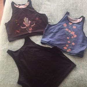 THREE Teeki brand yoga bras